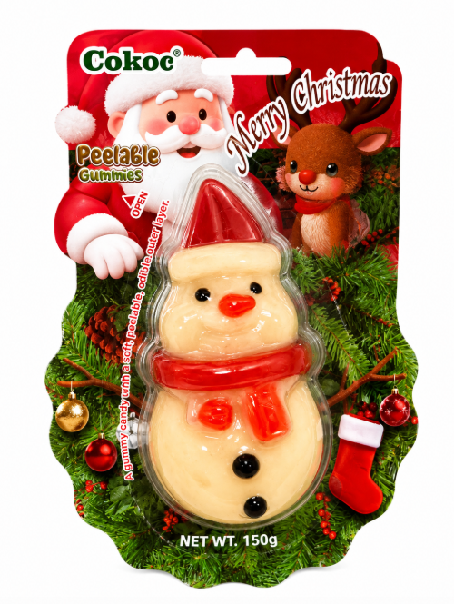 cokoc peelable gummies caramella gommosa natalizia a forma di pupazzo di neve 150g Mood Market