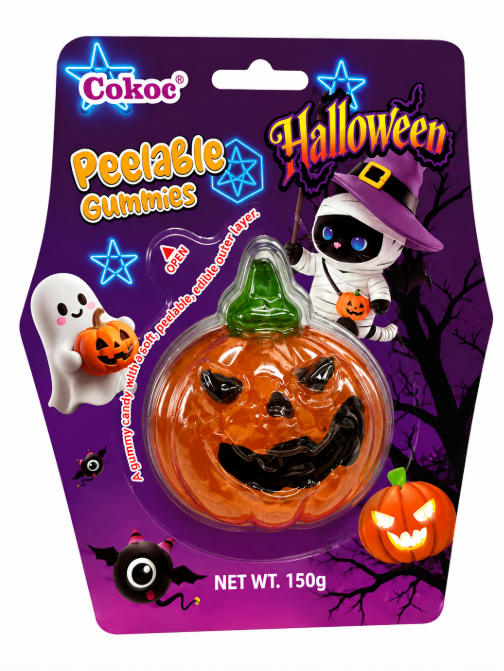 Cokoc peelable gummies caramella gommosa a forma di zucca di halloween 150g Mood Market