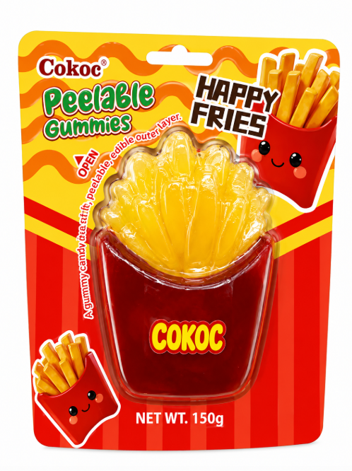 Cokoc peelable gummies caramelle gommose a forma di patatine fritte 150g Mood Market