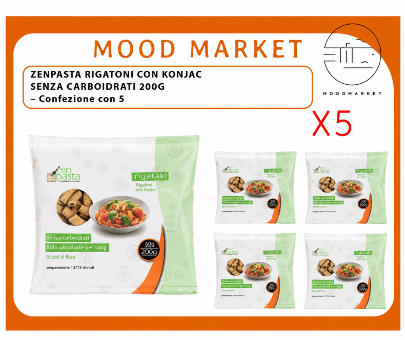 Zenpasta rigataki rigatoni con konjac 200g Mood Market