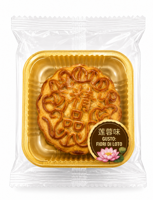 Mooncake cinese tradizionale al gusto fiori di loto lotus seed 60g Mood Market