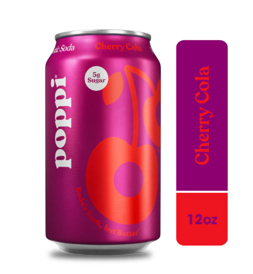 Poppi cherry cola 355ml – bevanda gassata al gusto di cola e ciliegia Mood Market