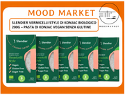 Slendier organic konjac shirataki vermicelli style 200g – pasta di konjac bio vegana e senza glutine Mood Market