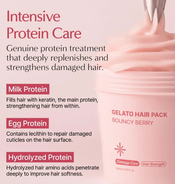 Lilyeve repair:turn gelato hair pack bouncy berry 200ml – maschera capelli riparatrice e rinforzante Mood Market