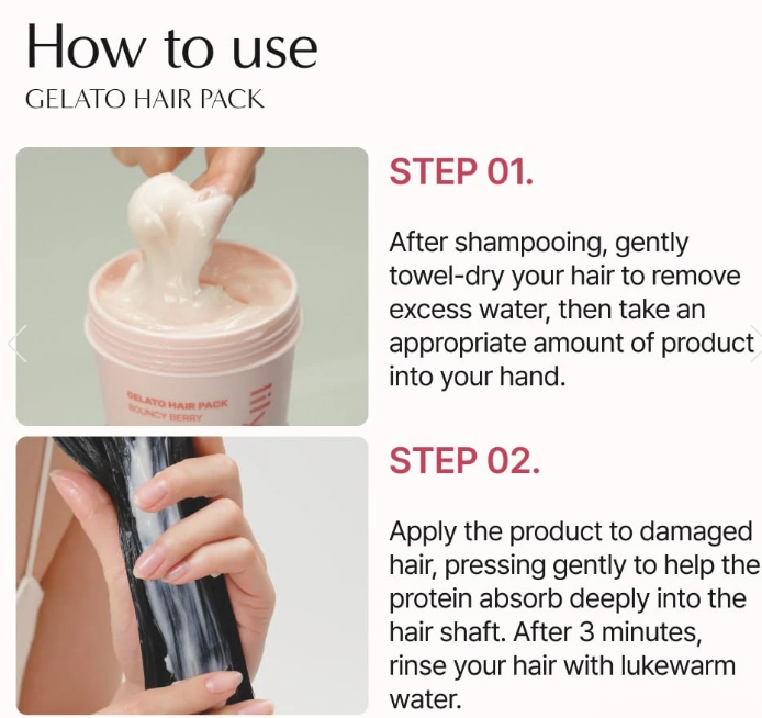 Lilyeve repair:turn gelato hair pack bouncy berry 200ml – maschera capelli riparatrice e rinforzante Mood Market