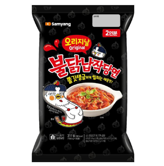 Samyang buldak original flat glass noodles 311g – noodle di patate piccanti coreani Mood Market