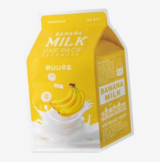 A'pieu banana milk one-pack face mask 21g – maschera viso alla banana Mood Market