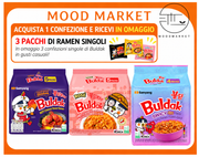 Samyang buldak assortiti – hot chicken, rosé e swicy – acquista 3 e ricevi 3 singoli in omaggio Mood Market
