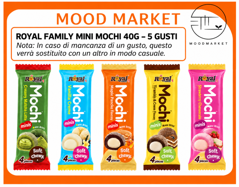 Royal family mini mochi 40g – 5 gusti assortiti Mood Market