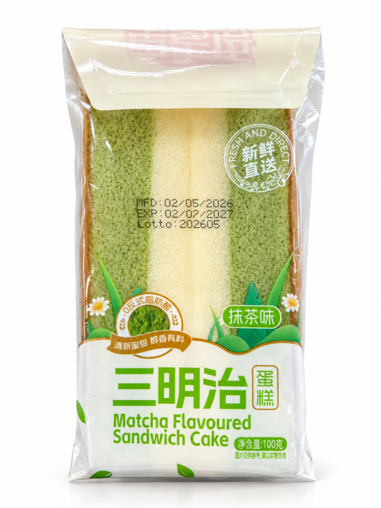 Xingmaiyu matcha flavoured sandwich cake 100g Mood Market