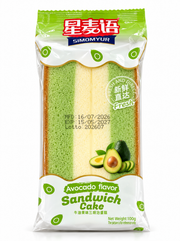 Xingmaiyu avocado flavour sandwich cake 100g Mood Market
