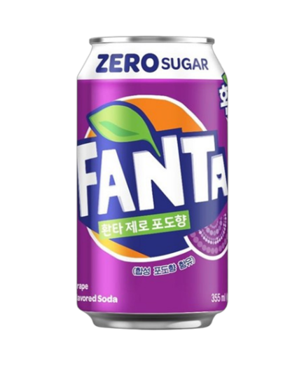 Fanta grape zero sugar 355ml – bevanda gassata all’uva senza zuccheri Mood Market