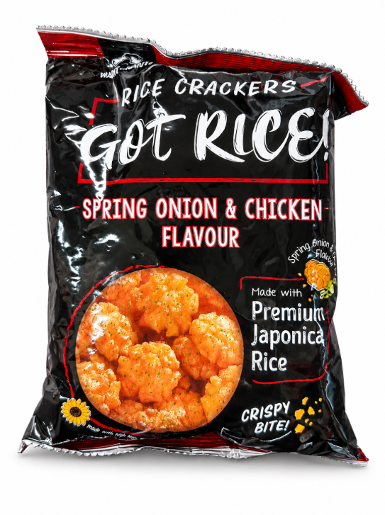 Got rice rice crackers spring onion & chicken flavour 100g – snack croccanti di riso al gusto cipollotto e pollo Mood Market