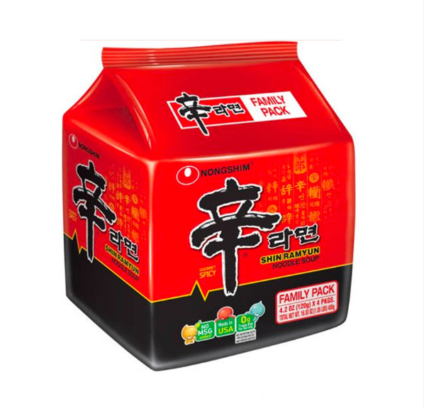 NONGSHIM - SHIN RAMEN NOODLES ISTANTANEI 5 PEZZI - 120 G X5