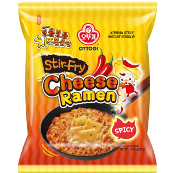 OTTOGI - NOODLES SALTATI AL FORMAGGIO PICCANTI - 130 G