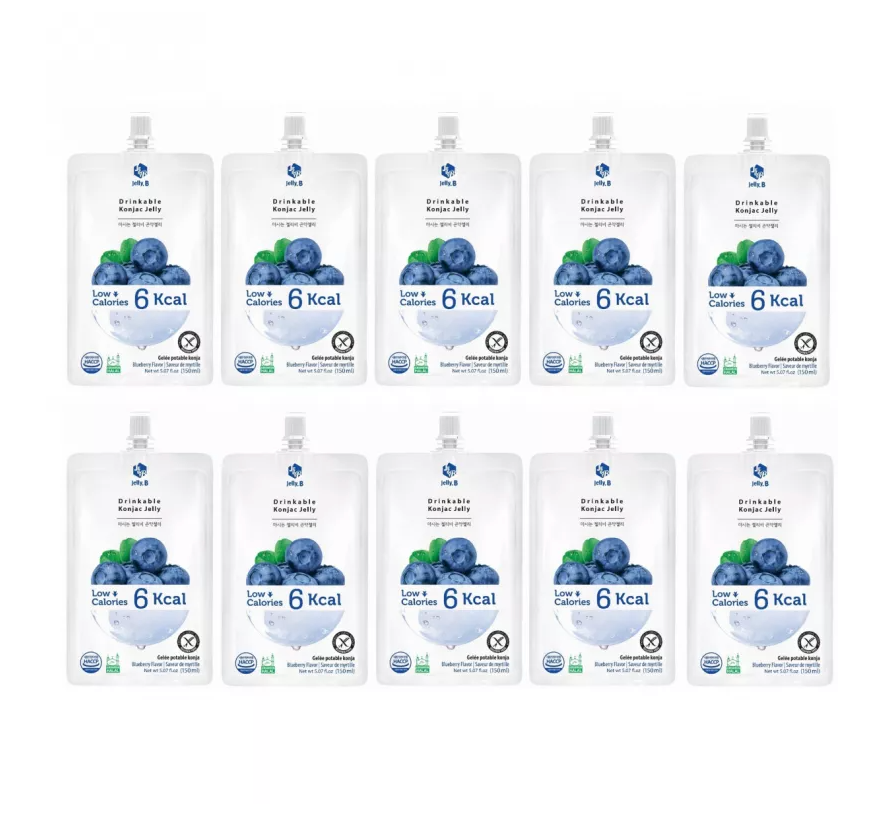 BEVANDA GELATINA DI KONJAC AL MIRTILLO - HALAL E GLUTEN FREE - 10 PZ X 150 ML