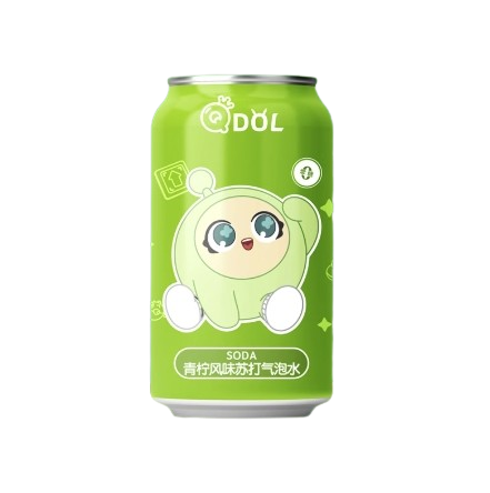 QDOL BEVANDA GASSATA - SODA AL GUSTO DI LIME - 330ml