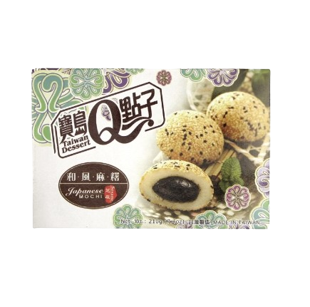 MOCHI GIAPPONESI CON RIPIENO DI SESAMO E TOPPING COCCO - BAODAOQDIANZI