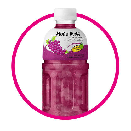MOGU MOGU – BEVANDA ANALCOLICA AL GUSTO DI UVA ROSSA CON NATA DE COCO – 320 ML