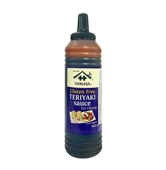 Salsa teriyaki senza glutine Yamasa 460g in flacone squeeze – vista frontale