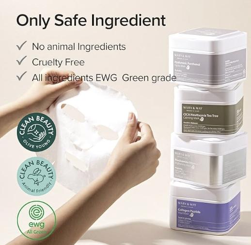 MARY & MAY COLLAGEN AND PEPTID VITAL MASK  30 MASCHERE 400G