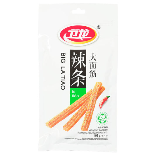 WEILONG – BIG LATIAO SNACK DI FRUMENTO PICCANTE HALAL - 106G