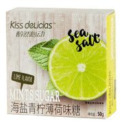 KISS DELICIAS – CARAMELLE ALLA MENTA CON GUSTO SALE MARINO E LIME – 50 G Kiss Delicias