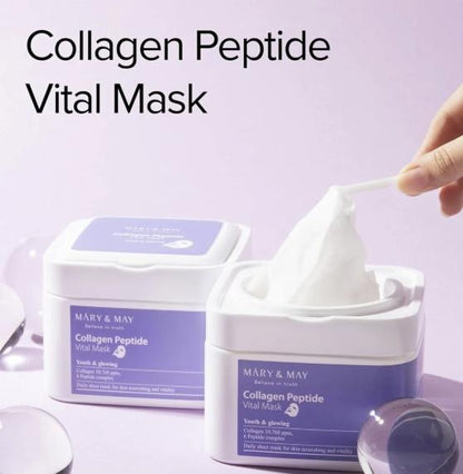 MARY & MAY COLLAGEN AND PEPTID VITAL MASK  30 MASCHERE 400G