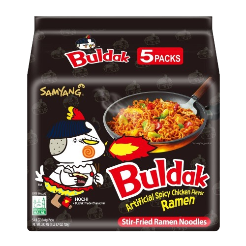 SAMYANG - BULDAK RAMEN BLACK HOT CHICKEN - 5 PZ - 140G