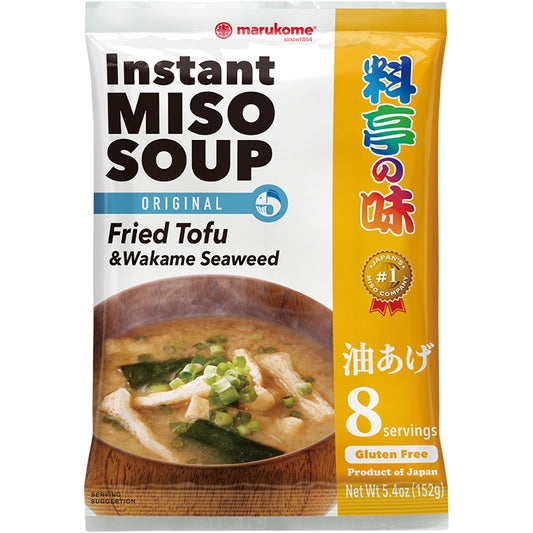 ZUPPA DI MISO ISTANTANEA CON TOFU FRITTO E ALGA WAKAME - 152 GR