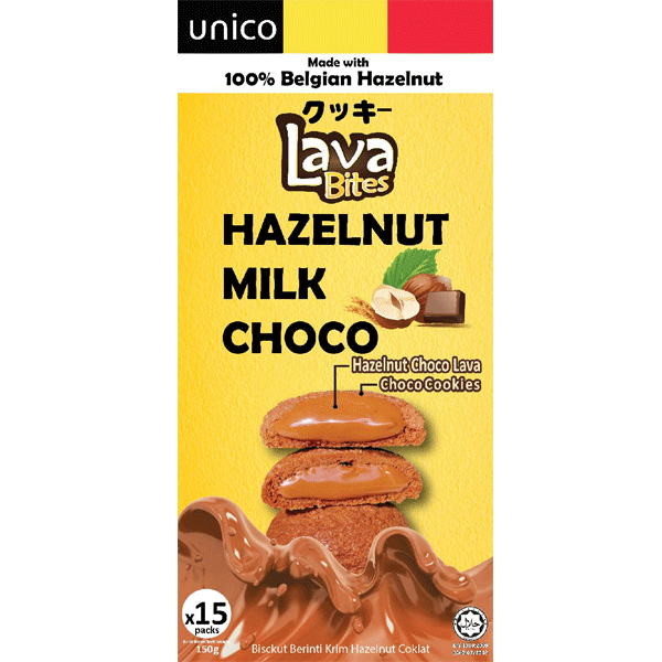 UNICO - LAVA BITES COOKIES DI BURRO AL RIPIENO DI NOCCIOLA 150G