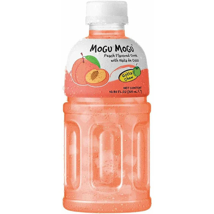 MOGU MOGU – BEVANDA ANALCOLICA AL GUSTO DI PESCA CON NATA DE COCO – 320 ML