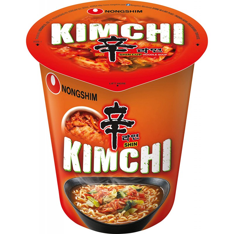 Scharfe koreanische Kimchi-Ramen (im Becher) – 75 g