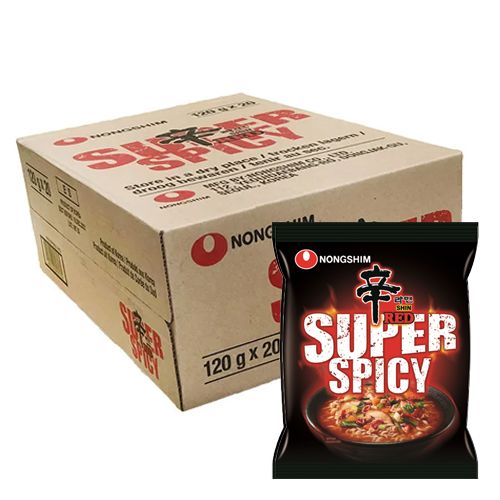 SHIN RAMEN SUPER SPICY – 120 G X 20 PEZZI