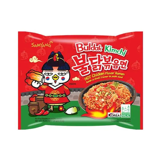 Samyang HOT CHICKEN Buldak RAMEN KIMCHI NOODLES INSTANTANEI COREANI 135 GR 三养/SAMYANG