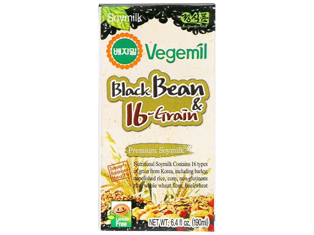 VEGEMIL – BEVANDA DI SOIA NERA AI 16 CEREALI – 190 ML PAC