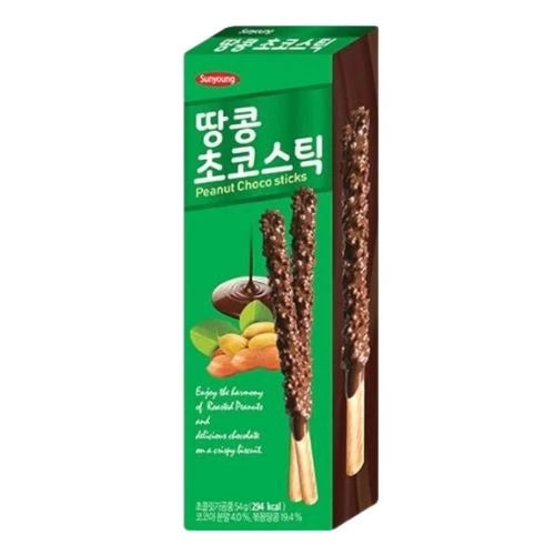 SUNYOUNG- STICKS DI CIOCCOLATO RICOPERTI DI ARACHIDI- 54G
