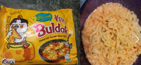 5 gemischte Ramen-Packungen: Buldak-Käse, Carbonara, Kimchi, scharfes Hähnchen, Eintopf (5 x 140 g)