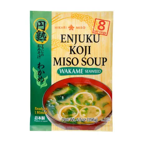 ZUPPA ENJUKU KOJI MISO CON ALGHE WAKAME ESSICATE 8 PRATICHE PORZIONI PRONTE IN UN MINUTO 156G Mood Market