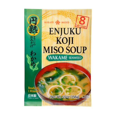ZUPPA ENJUKU KOJI MISO CON ALGHE WAKAME ESSICATE 8 PRATICHE PORZIONI PRONTE IN UN MINUTO 156G
