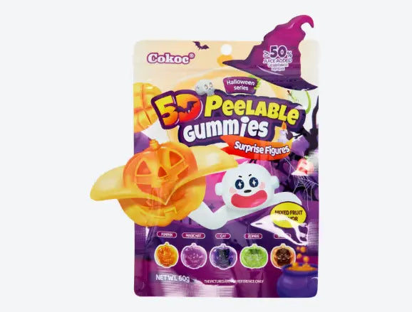 CARAMELLE GOMMOSE SBUCCIABILI MIX DI GUSTI TEMA HALLOWEEN IDEALI PER TRICK OR TREAT 60G Mood Market