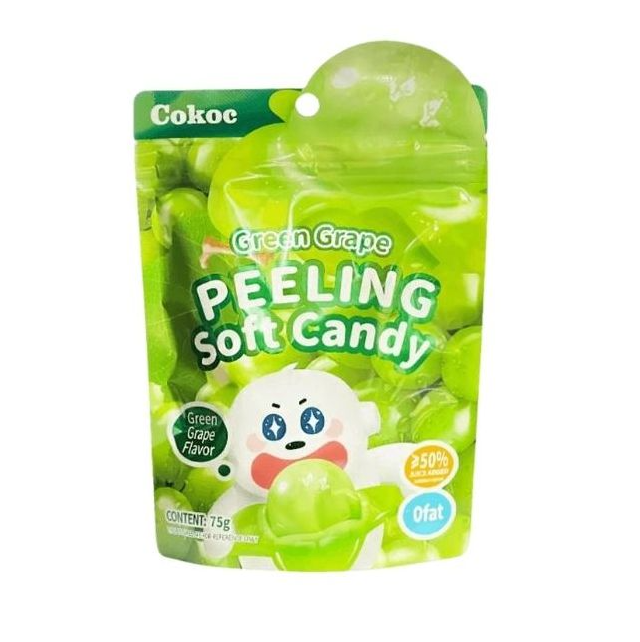 CARAMELLE GOMMOSE SBUCCIABILI GUSTO UVA VERDE 75G