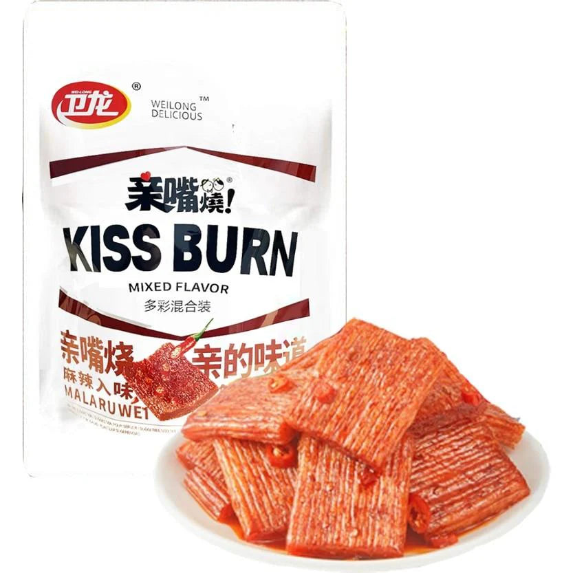 WEILONG KISS BURN SNACK A FETTE AI GUSTI MIX 260G