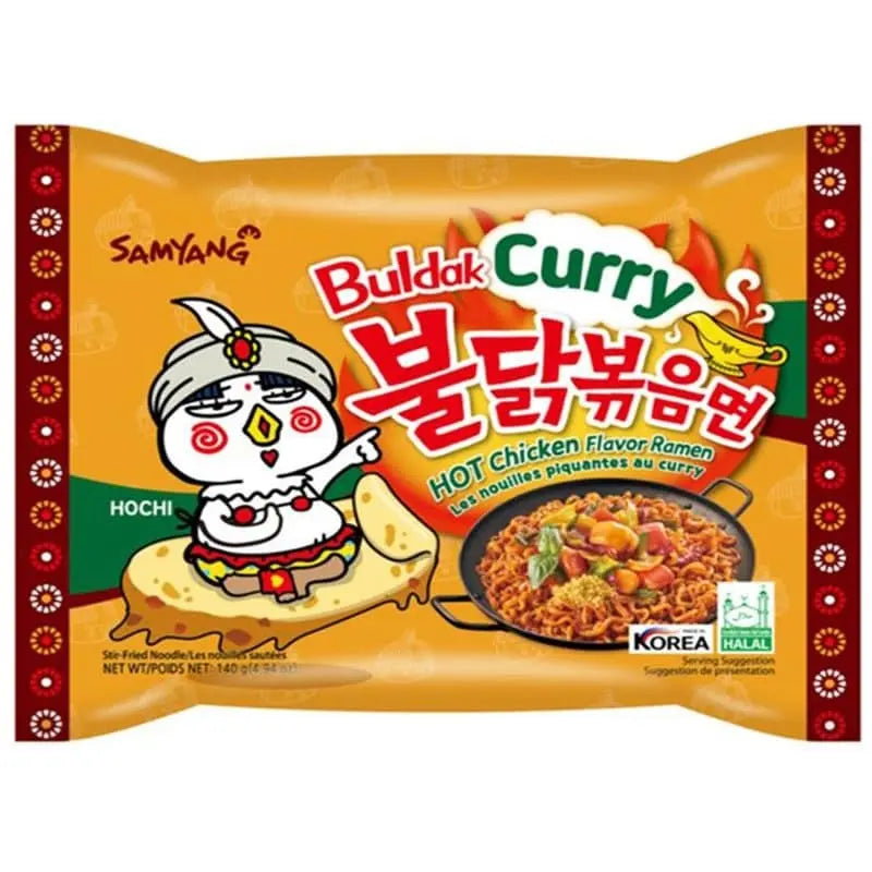 HOT CHICKEN RAMEN CURRY NOODLES ISTANTANEI COREANI SAMYANG 140 g HERMAN