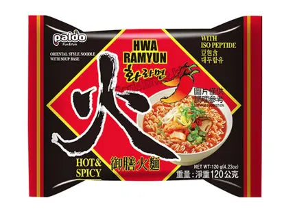 RAMEN HWA RAMYUN HOT E SPICY 120 GR PAC