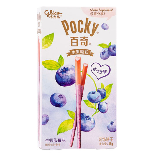 POCKY STICKS CON CREMA DI MIRTILLO E LATTE - 45G