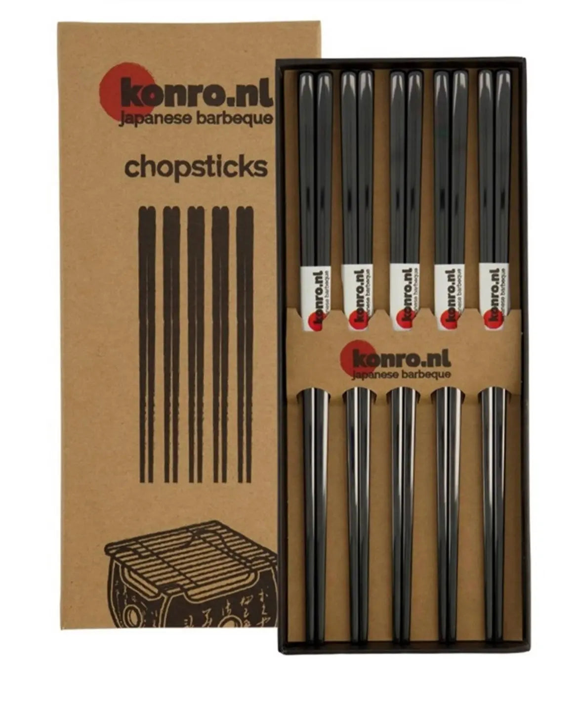 SET 5 PAIA BACCHETTE IN ACCIAIO INOSSIDABILE HORECA