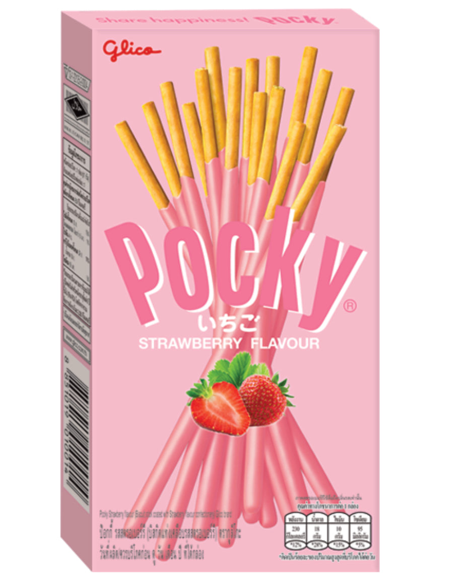POCKY – Frühstücksflocken-Kekse mit Erdbeercreme – 45 g