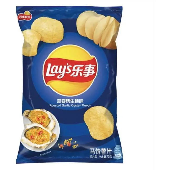 PATATINE LAY'S AROMA OSTRICHE ALL' AGLIO 70 GR 鼎丰
